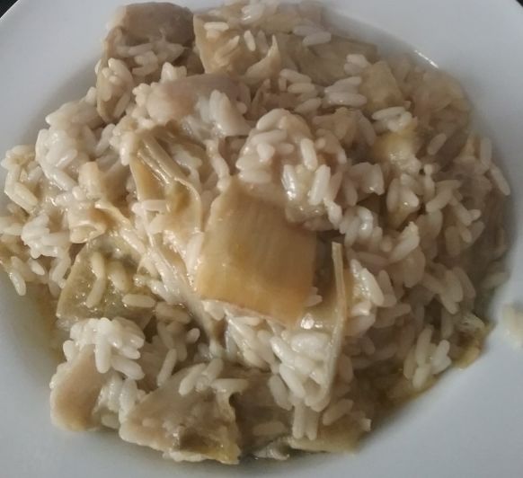 Risotto con alcachofas en Thermomix®