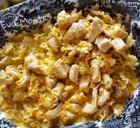 Pollo con pasta a la mostaza en Thermomix® ©️